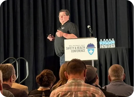 David speaking at a safety and health conference
